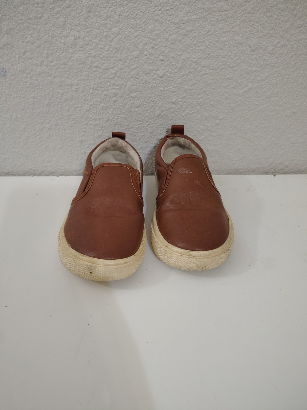 Cat & Jack Kids Brown Slip-On Loafer Shoes Toddler Boy Dress Shoes Size 10